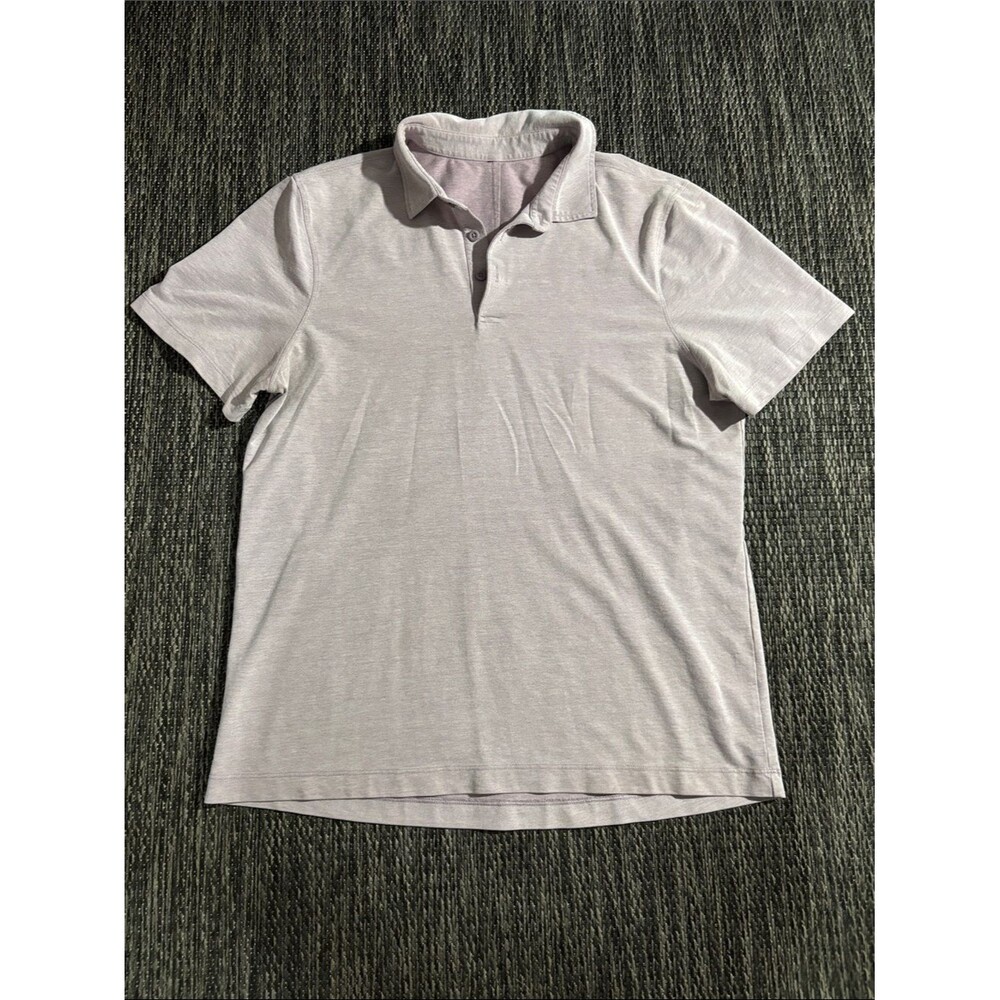 Lululemon Soft Jersey Short Sleeve Polo Shirt Purple Size Medium